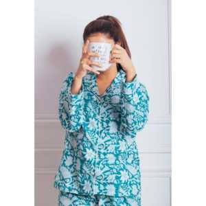 Women's <b>Peacock</b> Floral Pajama Set with Cover <b>Bag</b> Comfortable Sleepwear - Product Image 5