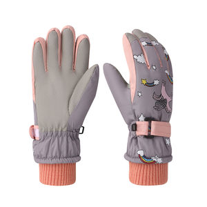 Guantes de Esquí Personalizados OEM Hechos con Cuero y Poliéster de Alta Calidad, Oferta en Guantes de Snowboard Personalizables OEM - Product Image 4