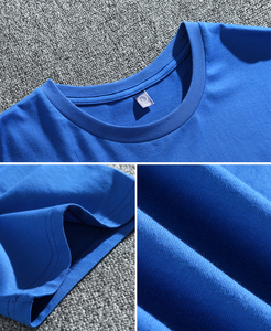 Camiseta de Algodón Personalizada para Hombre de Marca Propia, Manga Corta, Cuello Redondo, Color Sólido, Transpirable, Corte Regular, Ropa Casual - Product Image 3