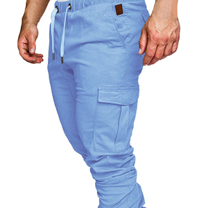 Custom Wholesale <b>Men</b> Cargo <b>Trousers</b> Multi Pocket Workwear Streetwear Pants <b>Elastic</b> Waist OEM ODM Garment Manufacturer Factory - Product Image 3