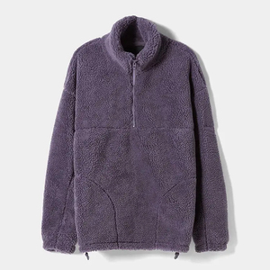 Pull en polaire Sherpa épais à demi-zip, col montant, chaud, décontracté, pour l'extérieur, fabricant sur mesure - Product Image 5