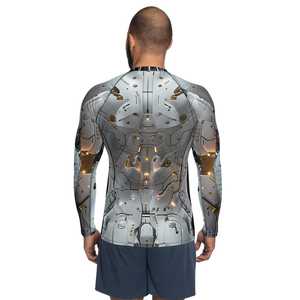 Camiseta de Manga Larga Transpirable para Hombre, Diseño Cyberpunk Robot, Impresión por Sublimación, Secado Rápido, Spandex/Nailon, Sin Costuras - Product Image 5