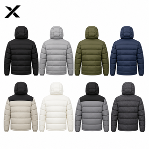 Veste matelassée à capuche X Sports City, manteau d'hiver matelassé de qualité supérieure, coupe-vent en polyester, coupe régulière, style décontracté, OEM/ODM - Product Image 2