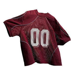 Camiseta Unisex de Manga Corta, Estilo Deportivo, Corte Holgado, 100% Poliéster, Malla Transpirable, Anti-Pilling, Estilo Vintage Casual - Product Image 6