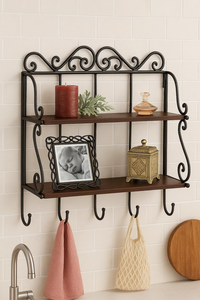 Stylish Metal Wall Shelves for Home Decor Display - Product Image 3