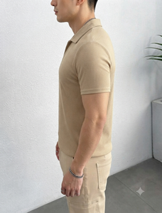 เสื้อเชิ้ตคุณภาพสูง 100% โพลีเอสเตอร์ เนื้อนุ่ม ไม่ยับ 180 กรัม พร้อมโลโก้ด้านหน้า ระบายอากาศ แห้งเร็ว สไตล์ลำลองสำหรับผู้ชาย เหมาะสำหรับฤดูใบไม้ผลิ - Product Image 3