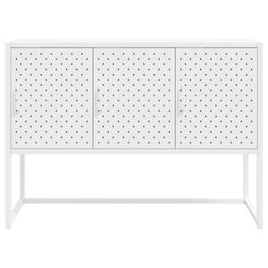 Credenza Rettangolare in Acciaio Bianco con Livellatori Medi, Pratico Mobile per la Casa - Product Image 5