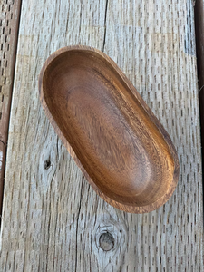 Bol à pâte moyen en bois d'acacia, 10 oz, 8"x4”x2” |   Vase à bougie |   Bol ovale |   Bols à bougies |   Décor en bois |   Décoration intérieure | - Product Image 6