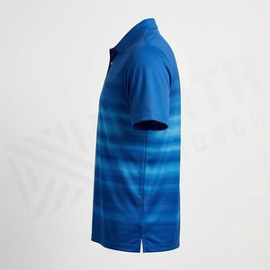 Vente en gros de polos pour hommes sur mesure avec logo imprimé, nouveau design, couleur unie, tissu tricoté, fabriqué au Pakistan - Product Image 3