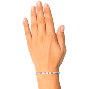 IGI Certified Round Cut Lab Grown Diamond Luxury Tennis Bracelet 9K 10K 14K 18K Solid Gold Minimalist Stackable Wedding Bracelet - Product Image 5