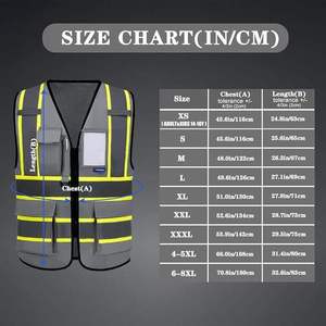 Chaleco de Trabajo Unisex de Alta Visibilidad, Reflectante, de Poliéster, con Impresión por Transferencia de Calor, Múltiples Bolsillos, Uniforme de Seguridad, con Detección de Agujas - Product Image 4