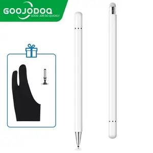 GOOJODOQユニバーサルスタイラスペン2-In-1アルミニウムがタブレットiPad用ペンを自動的に吸収Xiaomi Samsungタッチペン電話スタイラス