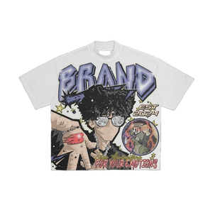 Ensemble court deux pièces pour homme, style streetwear, imprimé personnalisé, 100% coton biologique, écologique, couleur unie, t-shirt et short - Product Image 2