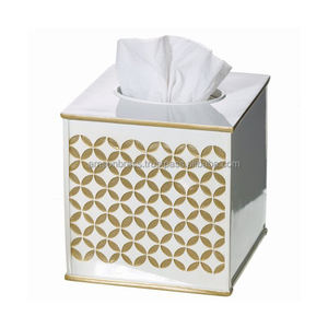 Porte-mouchoirs en métal fini antique Boîte à serviettes de table fantaisie pour restaurant Fait à la main de qualité supérieure Boîte à mouchoirs en métal de couleur personnalisée - Product Image 6