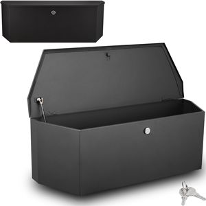 Coffre à outils utilitaire en acier robuste 36"x12"x12" avec serrure à clés pour remorque, benne de pick-up et accessoire de contrôle de cargaison pour VR - Product Image 1