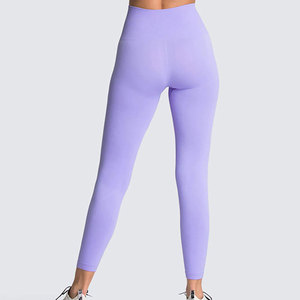 Conjunto Deportivo de Color Sólido Personalizado en Oferta, Conjunto de Yoga con Leggings de Cintura Alta para Mujer, Ropa Deportiva para Entrenamiento - Product Image 5