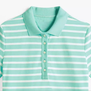 Camisetas Polo a Rayas de Algodón Orgánico Premium 2026 para Mujer, Modernas, Elegantes, de Venta Caliente, Personalizadas, MOQ Bajo, Corte Ajustado - Product Image 1