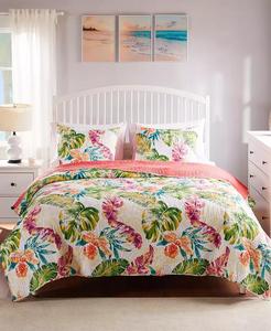 Tropics Coastal Palm Ensemble de courtepointe 3 pièces | Greenland Home Fashions - Product Image 1