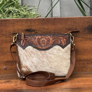 2025 Fashion Latest Designer <b>Hand</b> Tooled Leather <b>Mini</b> Bags Low Price Genuine Cowhide Leather Ladies Shoulder Bags for Women's - Product Image 4