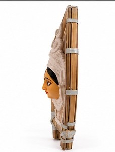 Escultura Artesanal de Durga Mata, Adorno de Pared de Bambú Tejido, Decoración Hindú Tradicional para el Hogar, Sala de Estar, Decoración de Mesa para Diwali - Product Image 5
