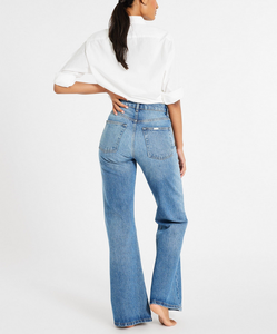 Jeans de Mezclilla Personalizados para Mujer, Pantalones de Pierna Ancha de Cintura Alta, Cintura Elástica, Pantalones Casuales Holgados - Product Image 4