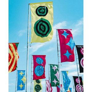 Banderas Verticales Coloridas para Eventos al Aire Libre, Decoraciones de Tela Resistente al Viento de Múltiples Paneles para Festivales y Reuniones - Product Image 6