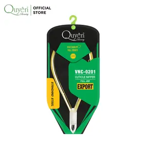 Quyen Beauty VNC-0201 Special Steel Gold Plated Cuticle Nipper High-Precision Skin Sharp Blade Cutting Nail Clipper Toes OEM