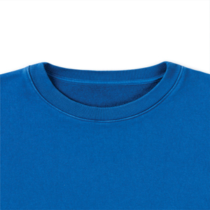 Sudadera Unisex Azul Oversize con Cuello Redondo, Corte Regular, Tejido de Punto, Color Sólido, Estilo Casual Otoñal - Product Image 3