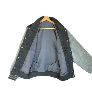 Veste universitaire en laine pure pour hommes, personnalisable avec logo brodé, vente en gros OEM 2025 - Product Image 3