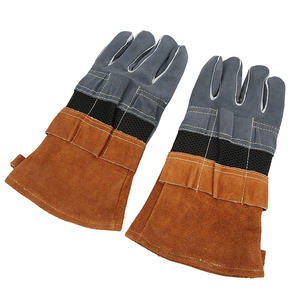 Gants de pompier tactiques en cuir sur mesure, longueur coude, ignifuges, équipement de protection haute qualité résistant au feu - Product Image 1