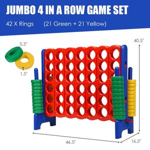 Set di Gioco da Tavolo 4-to-Score Jumbo, Design Gigante con 42 Anelli Jumbo a Sgancio Rapido - Product Image 5