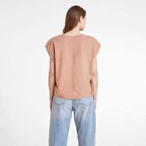 Camiseta de Verano Personalizada para Mujer, 100% Algodón Jersey, con Logo, Manga Corta, Cuello Redondo, Corte Holgado, Color Sólido - Product Image 4