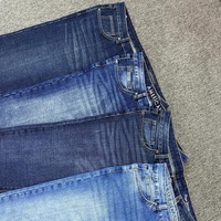 Jeans en denim droits taille mi-haute pour femme, personnalisés OEM, respirants, écologiques, décontractés, couleur foncée, lot de stock d'usine, vente en gros