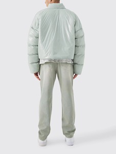 Premium Quality Shinny Bubble Puffer Jacket Men Canvas Front Custom Logo <b>Waterproof</b> <b>Winter</b> <b>Coat</b> Reasonable Price Sale Wholesale - Product Image 3