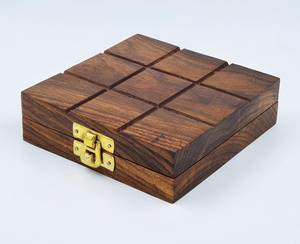 Jeu de tic-tac-toe en bois, pièces OX, artisanat naturel, jeu en bois abordable, tic-tac-toe simple, jouet artisanal naturel - Product Image 6