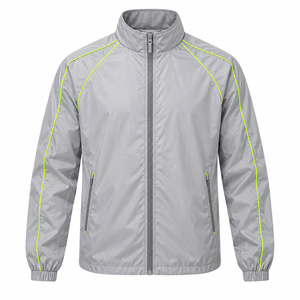 New Design Reasonable Price High Quality <b>Black</b> Men's <b>windbreaker</b> Jacket Premium & Breathable Custom Logo Print - Product Image 2