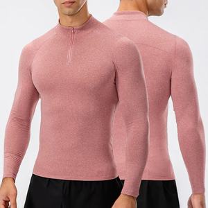 Logo personnalisé Vêtements de sport Chemises à manches longues Nouveau sport Mesh Workout T-Shirt Muscle Fit Solid Pattern - Product Image 1