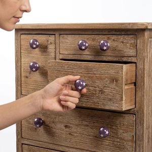 Tiradores de resina con diseño de estrellas moradas para gabinetes, diseño tradicional, ecológicos, de fácil instalación, multifuncionales para muebles - Product Image 2