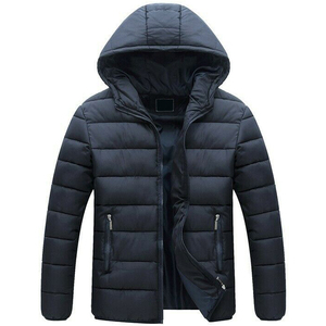 Puffer <b>Jacket</b> <b>Men</b> Detachable Hood Casual Waterproof Windproof Cotton Liner Nylon/Cotton Winter Coat Front Logo Vintage <b>Filled</b> - Product Image 1
