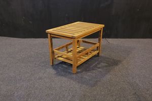 Modern Wooden <b>Stool</b> Handmade Minimalist Design Solid Teak Wood Home Furniture <b>Bathroom</b> Living Room Apartment Use Model ST003 - Product Image 6