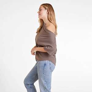 Nueva Llegada, Camisetas Casuales de Verano para Mujer, Estampado de Flores y Letras, Camisetas con Hombros Descubiertos, Camisetas Ecológicas de Manga Corta - Product Image 2