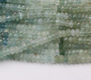 Precio al por mayor: Cuentas de aguamarina natural facetadas en forma de redonda, tamaño 6MM, longitud 13 pulgadas, para fabricación de joyas. - Product Image 2