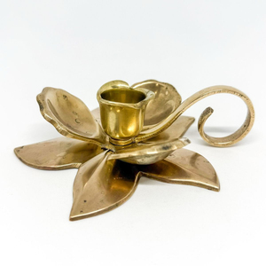 Portavelas de metal de latón antiguo con forma de concha y asa para decoración de iluminación en el hogar, bodas y Navidad. - Product Image 6