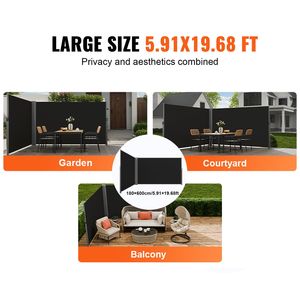 Schermo per la privacy da esterno in alluminio 71FT X 236FT # 280g #   Poliester # Impermeabile #   Tenda da Sole Retrattile per Patio - Materiale in Tela PC - Product Image 6