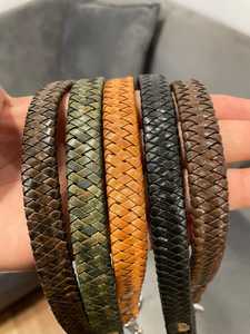 Cuerda de Cuero Genuino Trenzada de Cuatro Hilos, Cordón Redondo de Piel de Vaca Tejida para Joyería de Moda, Pulseras y Manualidades DIY - Product Image 3