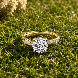 Bague de fiançailles solitaire en or 10K SHRAMAN DIAMOND, personnalisée, avec tige torsadée, pavé de moissanite, unisexe, alliance éternité, anniversaire - Product Image 3