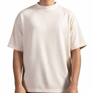 เสื้อยืดผู้ชายพิมพ์ลายโอเวอร์ไซส์ ไหล่ตก ผ้าฝ้าย 100% สตรีทแวร์ หนานุ่ม น้ำหนักมาก สไตล์ลำลอง ขายส่ง - Product Image 4