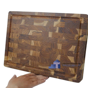 Rectangular Wood Cutting Board For Kitchen Use With Natural Grain Pattern - Product Image 4