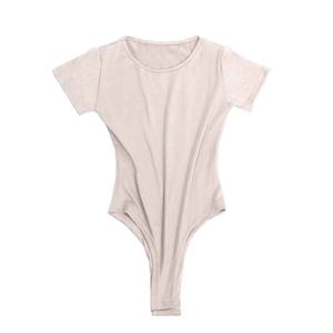 Nuevo Body de Mujer de Manga Corta, Cuello Redondo, Sexy, Ajustado, de una Pieza, Transpirable, de Poliéster - Product Image 3