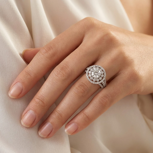 Classic Design Love Series China Factory 18 Karat White Real Diamond Brilliant Cut Engagement Semi Mount Ring Women Party - Product Image 3